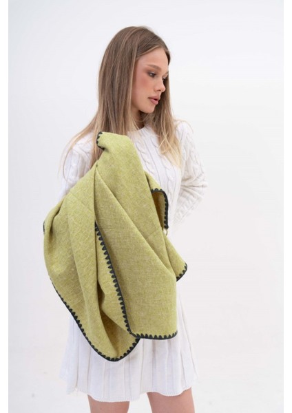 Jakarlı Kaşmir %100 Viscose Yeşil Şal indirimleri