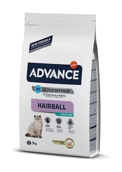 Hairball Tüy Yumağı Önleyen Hindili Kısır Kedi Maması 3 kg