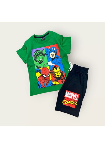 Marvel Alt Üst Çocuk Şortlu Takım