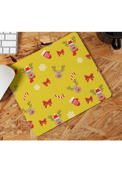 Yılbaşı Temalı Baskılı Hediyelik Dikdörtgen Mousepad
