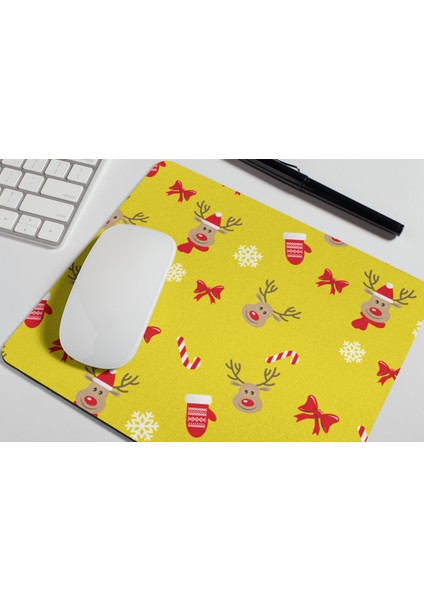 Yılbaşı Temalı Baskılı Hediyelik Dikdörtgen Mousepad modelleri