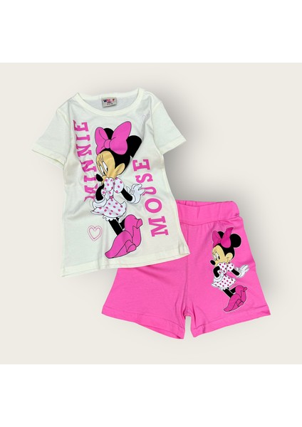 Minnie Mouse Şortlu Kız Çocuk Takım