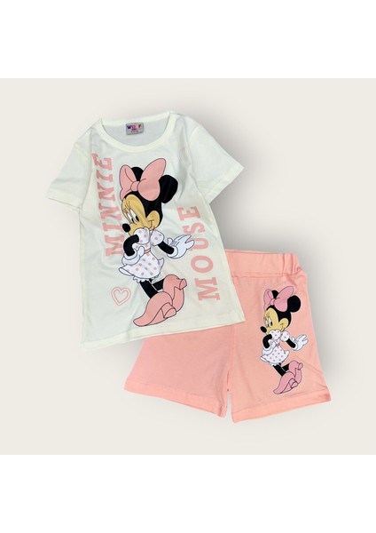 Minnie Mouse Şortlu Kız Çocuk Takım