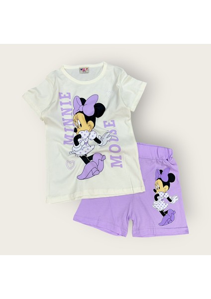 Minnie Mouse Şortlu Kız Çocuk Takım
