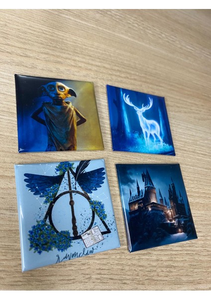 Harry Potter Fotoğraf Baskılı Metal Buzdolabı Magneti