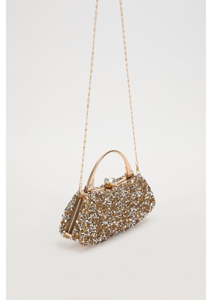 Gold Taşlı Abiye El Çantası fiyatları