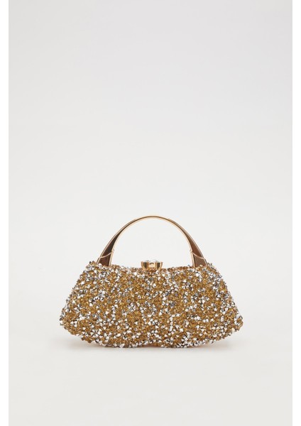 Gold Taşlı Abiye El Çantası fırsatları