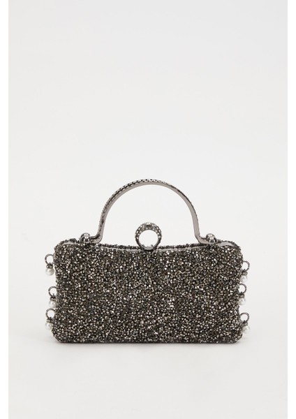 Mini Platin Taş İşleme Saplı Abiye El Çantası indirimleri