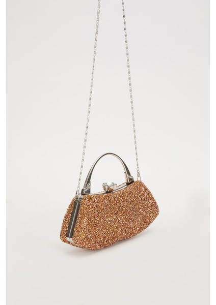 Mini Bakır Taşlı Abiye El Çantası fiyatları