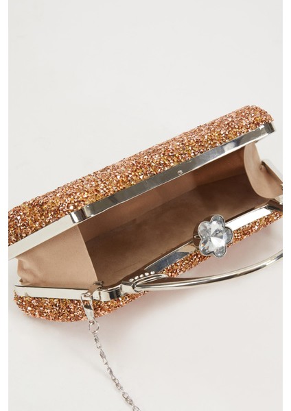 Mini Bakır Taşlı Abiye El Çantası modelleri