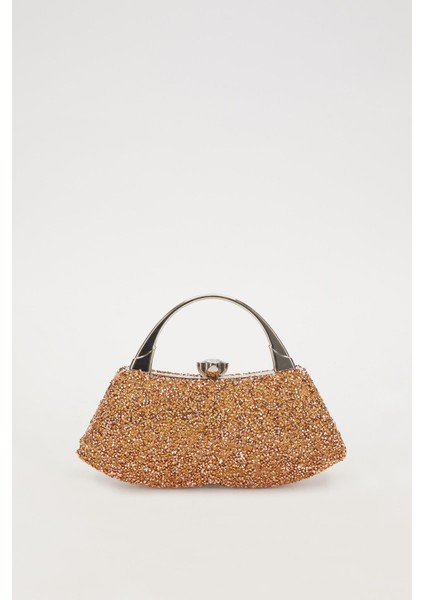 Mini Bakır Taşlı Abiye El Çantası fırsatları