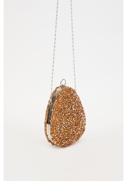 Bakır Oval Taşlı Abiye El Çantası fiyatları