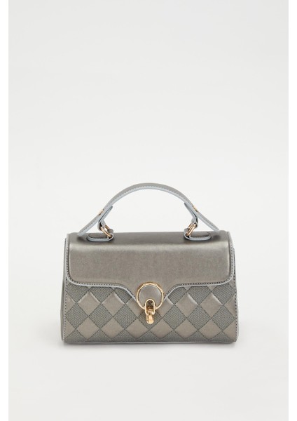 Gümüş Dama Desen Omuz Çantası