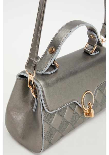 Gümüş Dama Desen Omuz Çantası modelleri