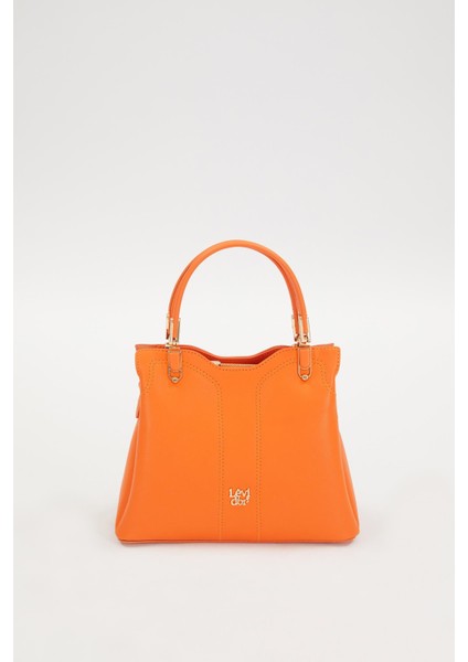 Turuncu Dikiş Detaylı El Çantası
