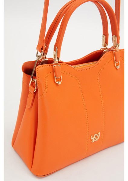 Turuncu Dikiş Detaylı El Çantası modelleri