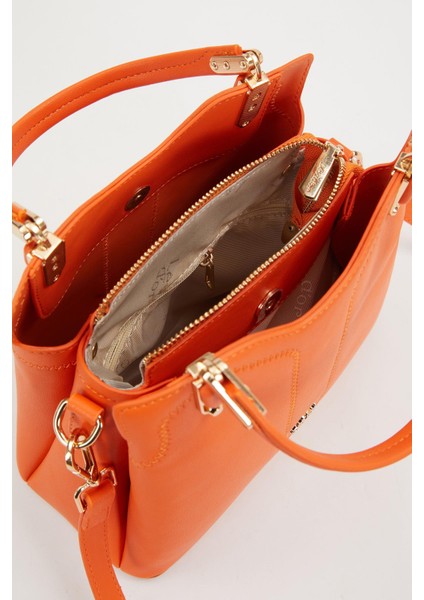 Turuncu Dikiş Detaylı El Çantası fırsatları