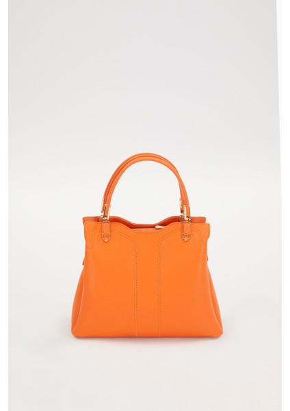 Turuncu Dikiş Detaylı El Çantası indirimleri