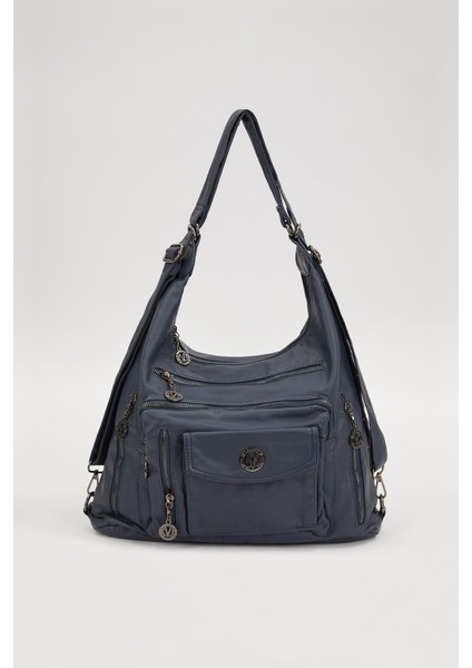 Mavi Çok Cepli Omuz Çantası fiyatları