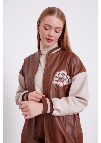 Taba Nakış İşlemeli Bomber Ceket modelleri