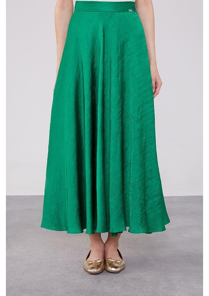 Benetton Kraş Saten Etek