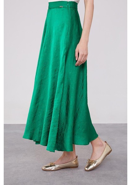 Benetton Kraş Saten Etek modelleri