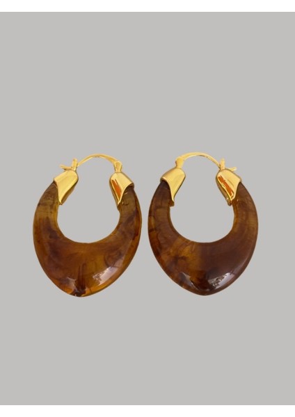 Kehribar Kemik Damla Gold Çelik Küpe fiyatları