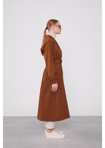 Taba Kolu Lastik Detay Trençkot modelleri