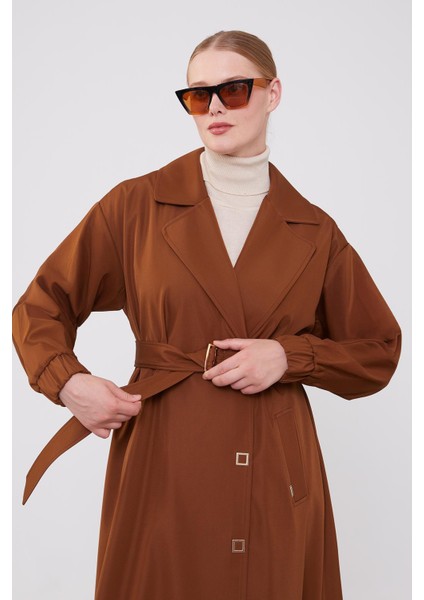 Taba Kolu Lastik Detay Trençkot fırsatları