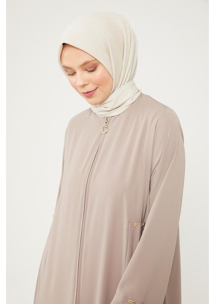 Vizon Yanları Pileli Düğme Detaylı Ferace indirimleri