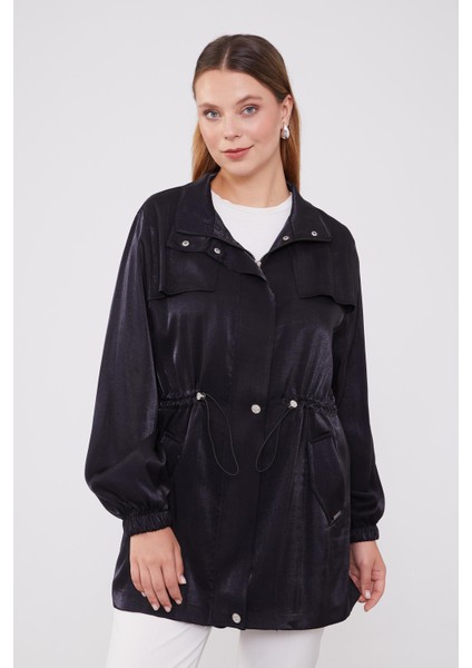 Siyah Sparklin Parlak Kap