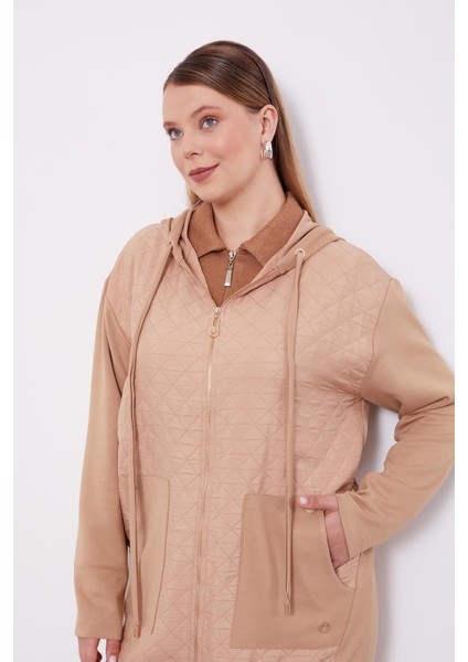 Camel Kapüşonlu Kapitone Kap fırsatları