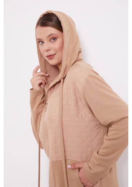 Camel Kapüşonlu Kapitone Kap indirimleri
