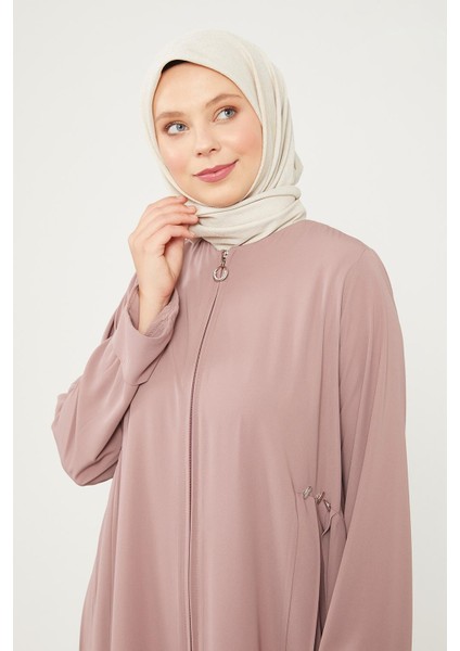 K.Pudra Yanları Pileli Düğme Detaylı Ferace indirimleri