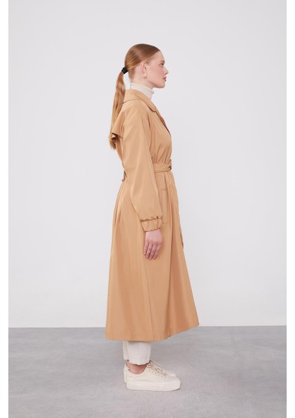 Camel Kolu Lastik Detay Trençkot indirimleri