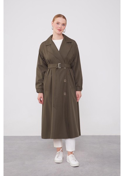 Haki Kolu Lastik Detay Trençkot fiyatları