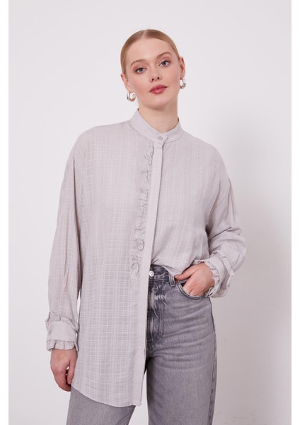 Taş Patı Fırfırlı Gömlek