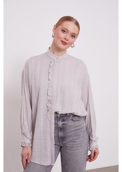 Taş Patı Fırfırlı Gömlek fırsatları