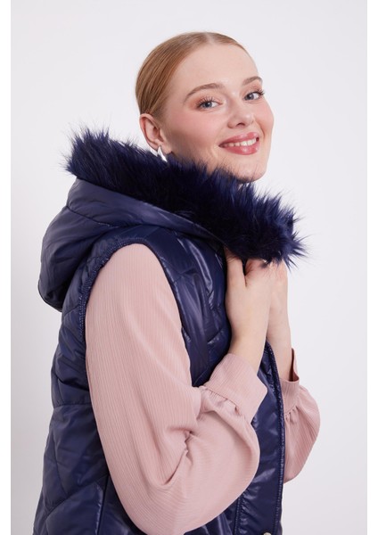 Lacivert Kapitone Şişme Yelek fırsatları