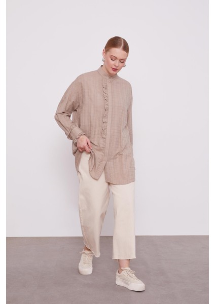 Vizon Patı Fırfırlı Gömlek modelleri