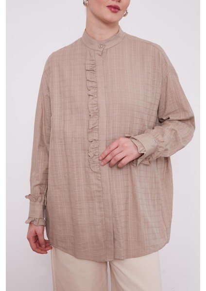 Vizon Patı Fırfırlı Gömlek indirimleri