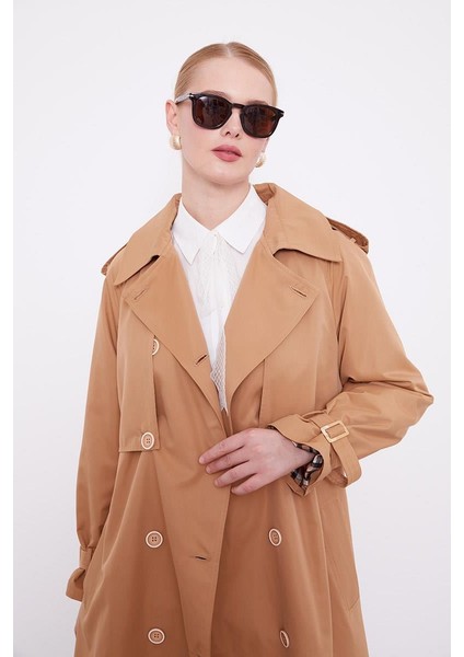 Camel Ekose Astarlı Trençkot indirimleri