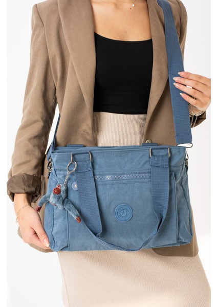 Kadın Büyük Boy Suya Dayanıklı Krinkıl Kumaş Çapraz ve Omuz Askılı Çanta fiyatları