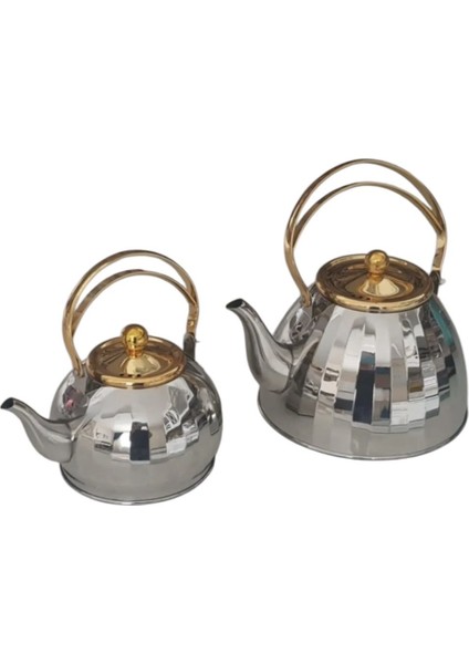 Vıcalına Çaydanlık Seti 2'Li (3 Litre) (1.5 Litre) Şık Ve Kaliteli