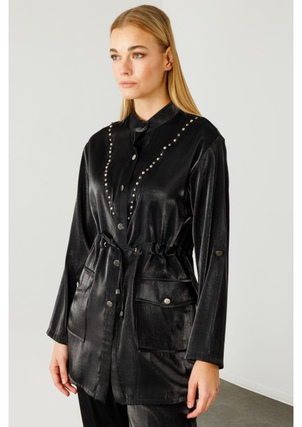 Modailgi Dik Yaka Tunik 01569 Siyah