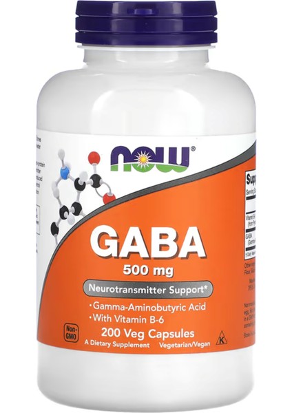 Gaba With Vitamin B-6, 500 mg, 200 Veg Capsules