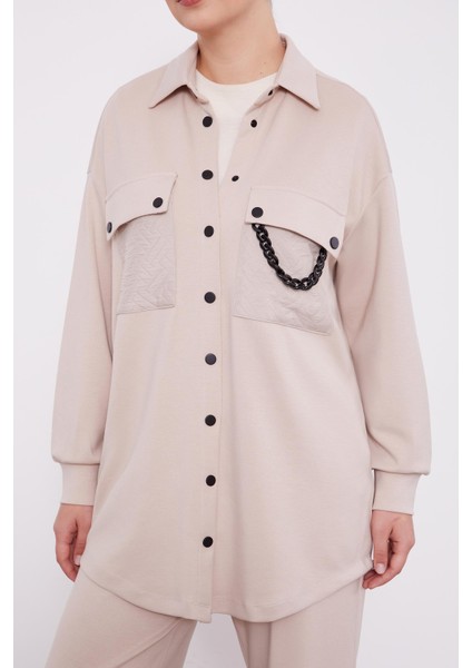 Bej Kapitone Zincir Detaylı Spor Takım indirimleri