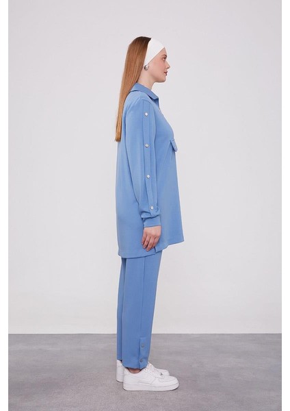 İndigo Düğme Detaylı Spor Takım fırsatları