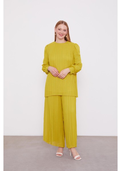 Asit Piliseli Şifon İkili Takım