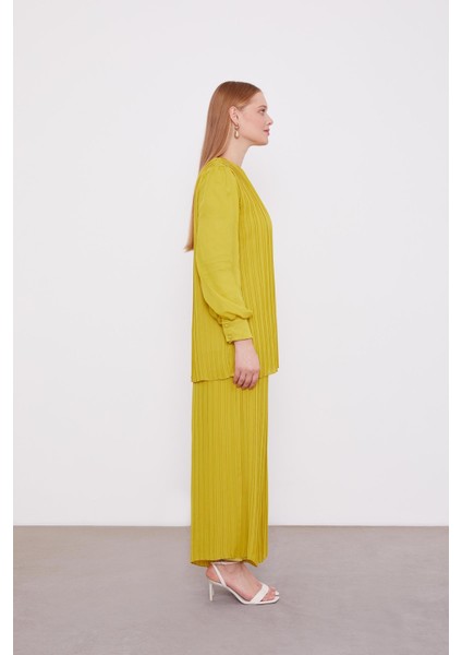 Asit Piliseli Şifon İkili Takım modelleri